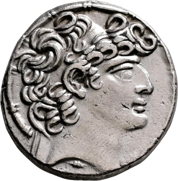 Antike Silber-Tetradrachme des Longinus aus der Zeit zwischen 85 und 42 vor Christus